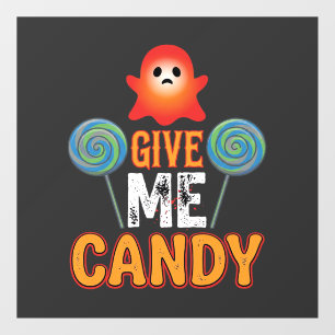 Autocollant Pour Fenêtre Donnez-moi des bonbons Halloween Fantôme_1