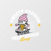 Autocollant Pour Fenêtre Douceur Passion Tremendante énergie (Feuille)