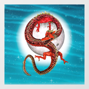 Autocollant Pour Fenêtre Dragon de l'Est - Mythique Créature Imaginaire