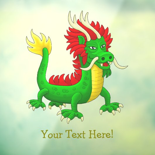 Autocollant Pour Fenêtre Dragon mythologique de Chine (Feuille 3)