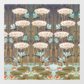 Autocollant Pour Fenêtre Dragonflies Water Lilies Marais Art Nouveau (Feuille)