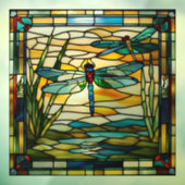 Autocollant Pour Fenêtre Dragonfly Faux en verre (Feuille 3)