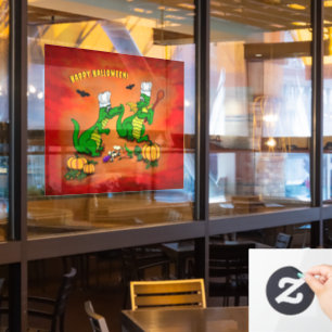 Autocollant Pour Fenêtre Dragons - Joyeux Halloween ! Aujourd'hui je vais c