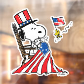 Autocollant Pour Fenêtre Drapeau 4 juillet à coudre Snoopy (Feuille 2)