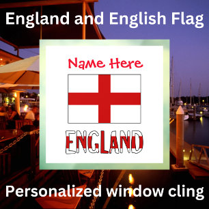 Autocollant Pour Fenêtre Drapeau anglais d'Angleterre Rouge Personnalisatio
