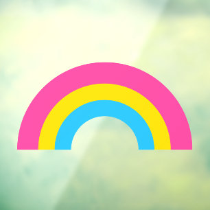 Autocollant Pour Fenêtre Drapeau arc-en-ciel de la Fierté Pansexual Personn