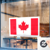 Autocollant Pour Fenêtre Drapeau canadien. CANADA. Grand (Fenêtre de café)