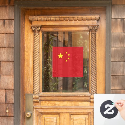Autocollant Pour Fenêtre Drapeau chinois (Porte d'accueil)