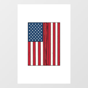 Autocollant Pour Fenêtre Drapeau de baseball en détresse design vectoriel v
