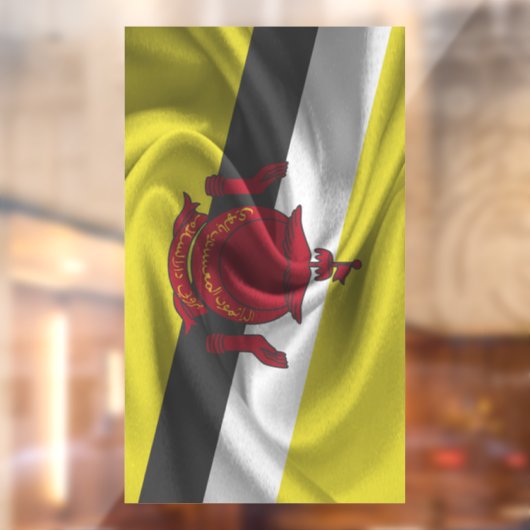 Autocollant Pour Fenêtre Drapeau de Brunei (Feuille 2)