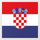 Autocollant Pour Fenêtre Drapeau de Croatie (Feuille)