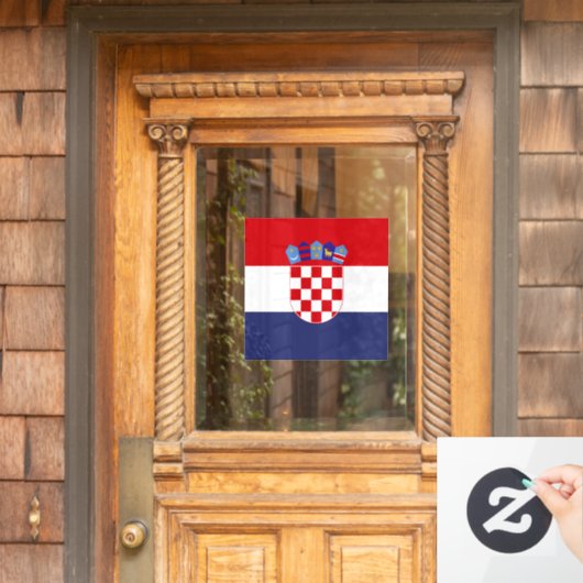 Autocollant Pour Fenêtre Drapeau de Croatie (Porte d'accueil)