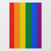Autocollant Pour Fenêtre Drapeau de fierté arc-en-ciel couleurs rayures fen (Feuille)