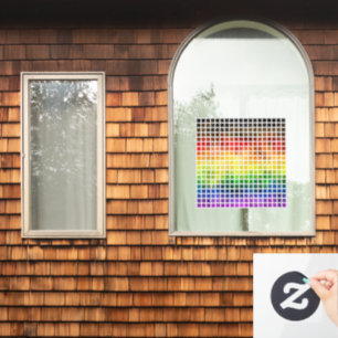 Autocollant Pour Fenêtre Drapeau de fierté gay arc-en-ciel coloré à carreau