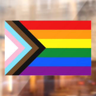Autocollant Pour Fenêtre Drapeau de fierté Progress LGBTQ+