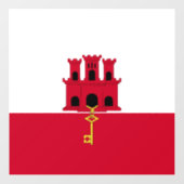 Autocollant Pour Fenêtre Drapeau de Gibraltar (Feuille)