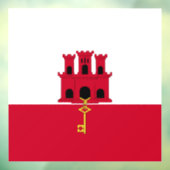 Autocollant Pour Fenêtre Drapeau de Gibraltar (Feuille 3)