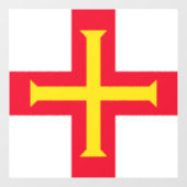 Autocollant Pour Fenêtre Drapeau de Guernesey (Feuille)