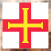 Autocollant Pour Fenêtre Drapeau de Guernesey (Feuille 2)