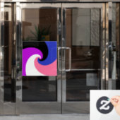 Autocollant Pour Fenêtre Drapeau de la fierté Abstraite de la spirale boho  (Porte de bureau)