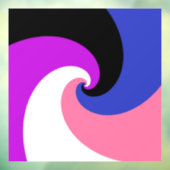 Autocollant Pour Fenêtre Drapeau de la fierté Abstraite de la spirale boho  (Feuille 3)