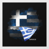 Autocollant Pour Fenêtre Drapeau de la Grèce (Feuille)