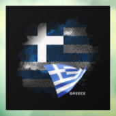 Autocollant Pour Fenêtre Drapeau de la Grèce (Feuille 3)