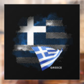 Autocollant Pour Fenêtre Drapeau de la Grèce (Feuille 2)