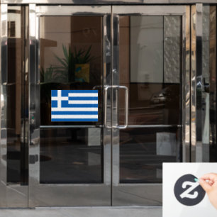 Autocollant Pour Fenêtre Drapeau de la Grèce découpé sur mesure