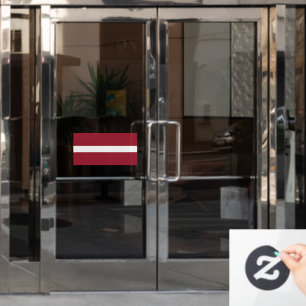 Autocollant Pour Fenêtre Drapeau de la Lettonie sur mesure