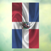 Autocollant Pour Fenêtre Drapeau de la République Dominicaine (Feuille 3)
