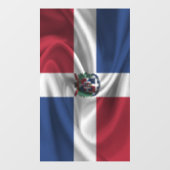 Autocollant Pour Fenêtre Drapeau de la République Dominicaine (Feuille)