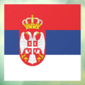 Autocollant Pour Fenêtre drapeau de la Serbie (Feuille 3)
