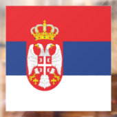 Autocollant Pour Fenêtre drapeau de la Serbie (Feuille 2)