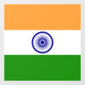 Autocollant Pour Fenêtre Drapeau de l'Inde (Feuille)