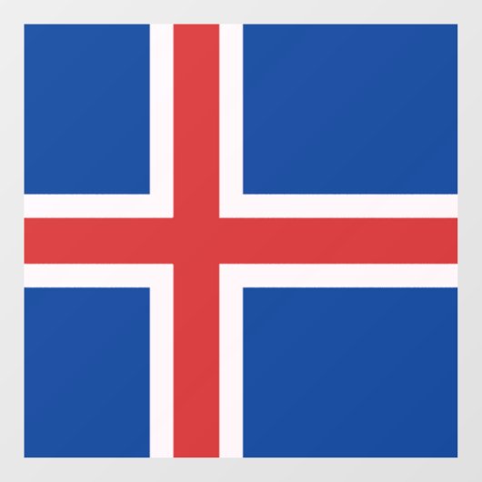 Autocollant Pour Fenêtre Drapeau de l'Islande (Feuille)