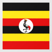 Autocollant Pour Fenêtre Drapeau de l'Ouganda (Feuille)