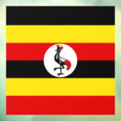 Autocollant Pour Fenêtre Drapeau de l'Ouganda (Feuille 3)