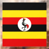 Autocollant Pour Fenêtre Drapeau de l'Ouganda (Feuille 2)