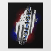 Autocollant Pour Fenêtre Drapeau de police (Feuille)