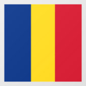 Autocollant Pour Fenêtre Drapeau de Roumanie (Feuille)