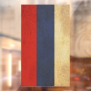 Autocollant Pour Fenêtre Drapeau de Russie - Design Vintage