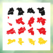 Autocollant Pour Fenêtre Drapeau des États allemands (Feuille 3)