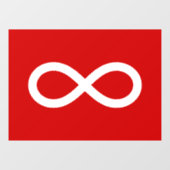 Autocollant Pour Fenêtre Drapeau des Métis (Feuille)
