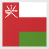 Autocollant Pour Fenêtre Drapeau d'Oman (Feuille)