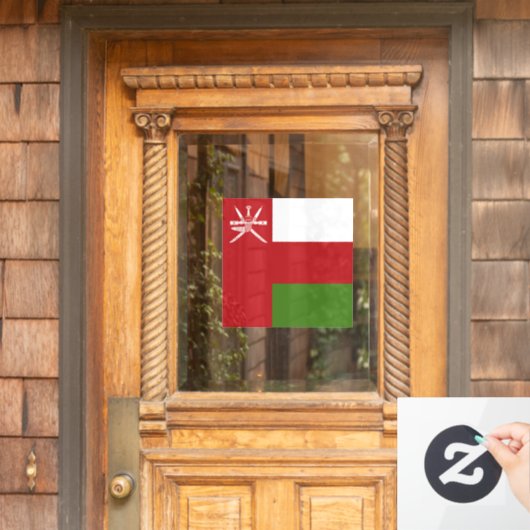 Autocollant Pour Fenêtre Drapeau d'Oman (Porte d'accueil)