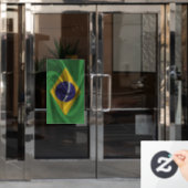 Autocollant Pour Fenêtre Drapeau du Brésil (Porte de bureau)