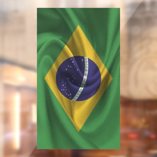 Autocollant Pour Fenêtre Drapeau du Brésil (Feuille 2)