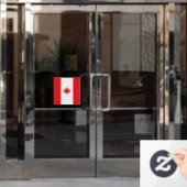 Autocollant Pour Fenêtre Drapeau du Canada (Porte de bureau)