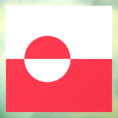 Autocollant Pour Fenêtre Drapeau du Groenland (Feuille 3)